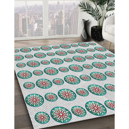 Machine Washable Transitional Grayish Turquoise Green Rug in a Family Room, wshpat735