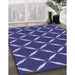 Machine Washable Transitional Medium Slate Blue Rug in a Family Room, wshpat736blu