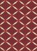 Machine Washable Transitional Red Rug, wshpat736brn