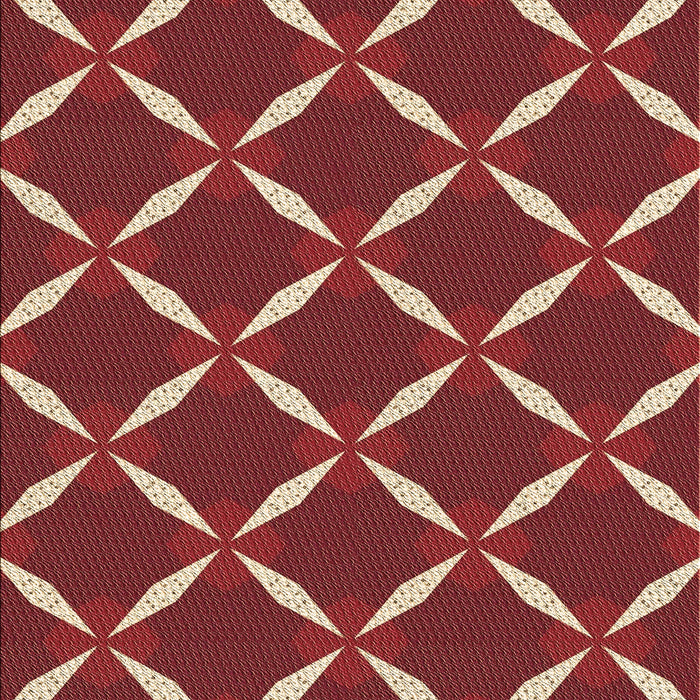 Machine Washable Transitional Red Rug, wshpat736brn