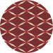 Square Patterned Red Rug, pat736brn