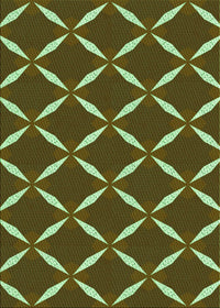 Machine Washable Transitional Green Rug, wshpat736grn