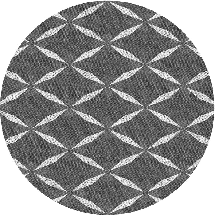 Square Patterned Gray Rug, pat736gry
