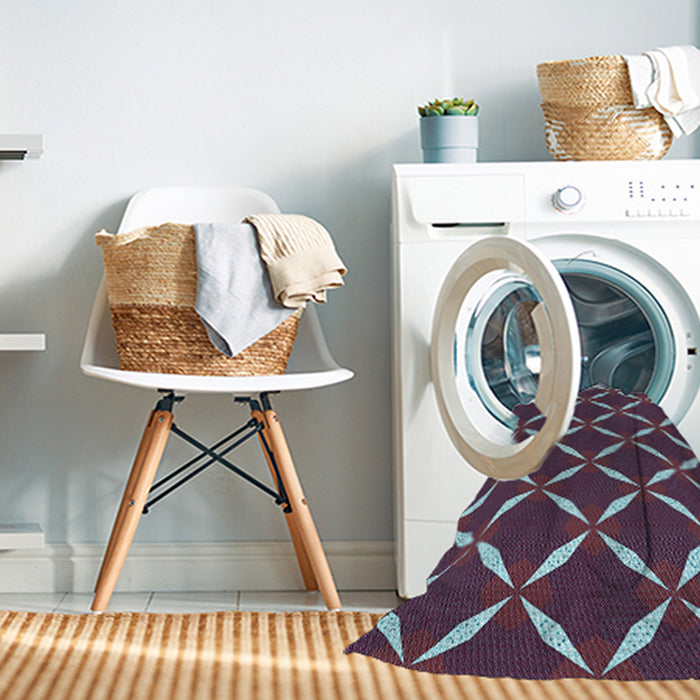 Machine Washable Transitional Plum Purple Rug in a Washing Machine, wshpat736lblu