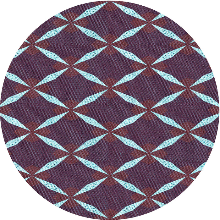 Square Patterned Plum Purple Rug, pat736lblu