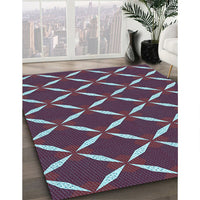 Patterned Plum Purple Rug, pat736lblu