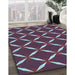 Patterned Plum Purple Rug in Family Room, pat736lblu