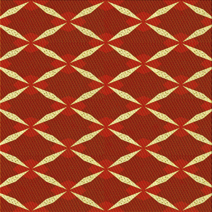 Round Patterned Orange Rug, pat736yw