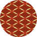 Square Patterned Orange Rug, pat736yw