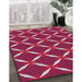 Patterned Pink Novelty Rug in Family Room, pat736