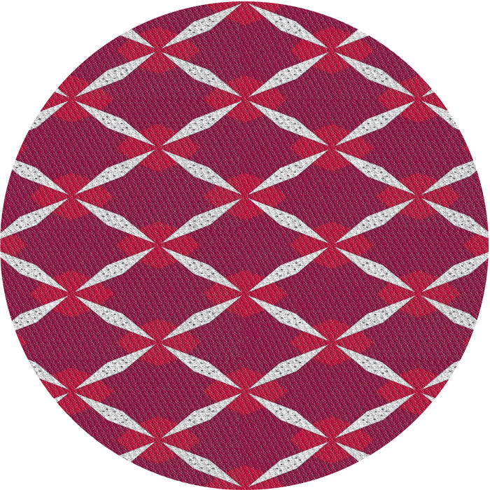 Sideview of Patterned Pink Novelty Rug, pat736