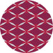 Sideview of Patterned Pink Novelty Rug, pat736