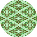 Square Machine Washable Transitional Light Green Rug in a Living Room, wshpat737grn