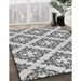 Patterned Gray Rug in Family Room, pat737gry