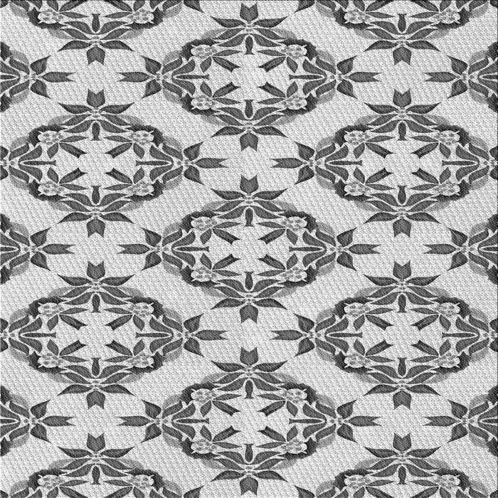 Round Machine Washable Transitional Gray Rug, wshpat737gry