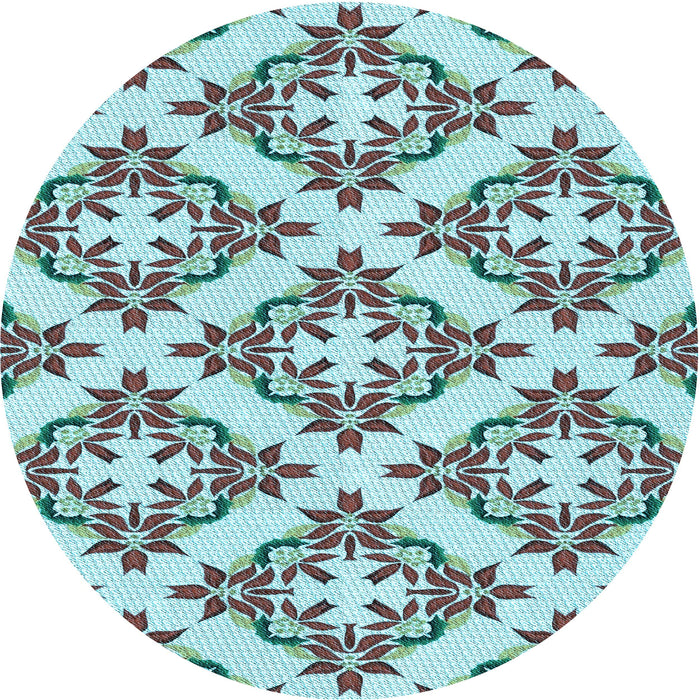 Square Patterned Blue Rug, pat737lblu