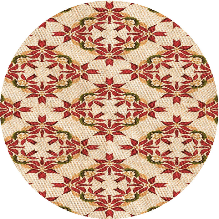 Square Machine Washable Transitional Khaki Gold Rug in a Living Room, wshpat737org