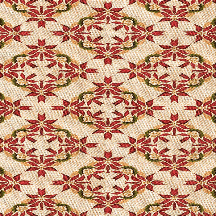 Round Patterned Khaki Gold Rug, pat737org