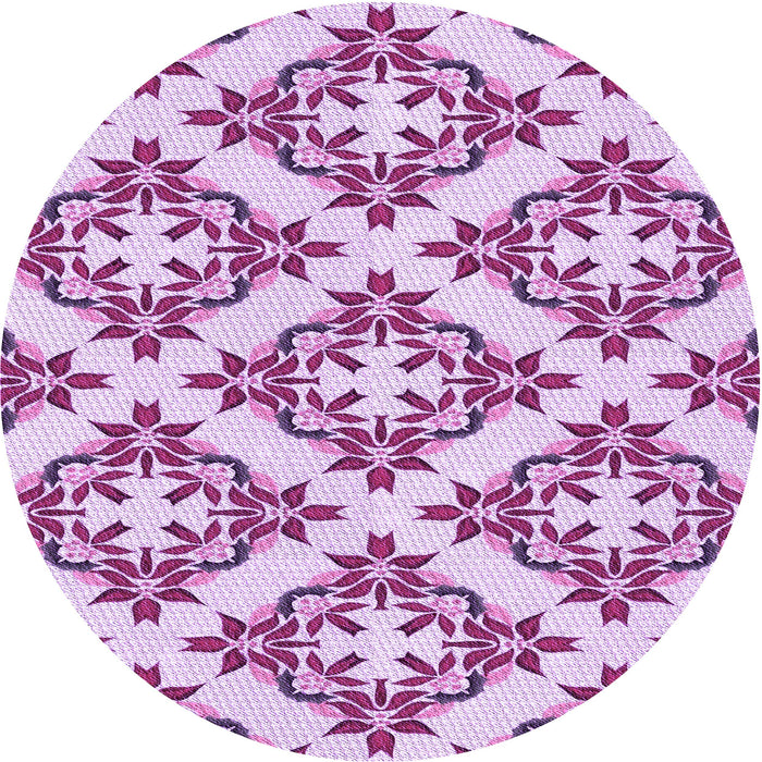 Square Machine Washable Transitional Blossom Pink Rug in a Living Room, wshpat737pur