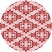 Square Patterned Pink Rug, pat737rd