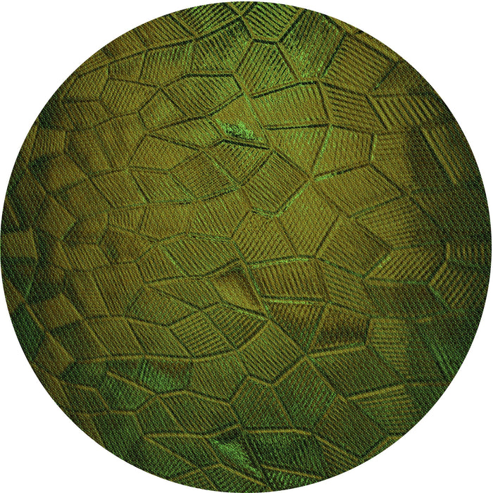 Square Patterned Dark Forest Green Rug, pat738grn