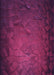 Machine Washable Transitional Medium Violet Red Pink Rug, wshpat738pur