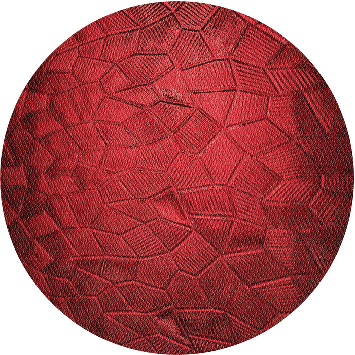 Square Patterned Red Rug, pat738rd