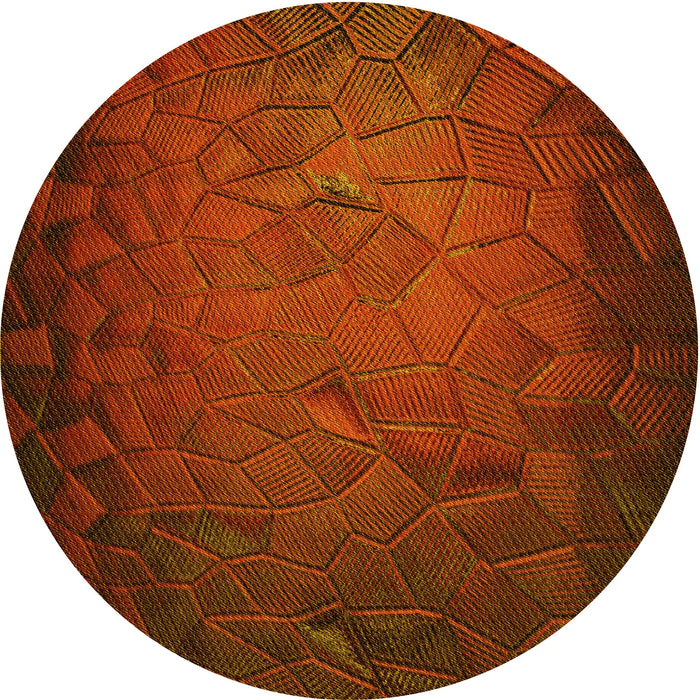 Square Patterned Mahogany Brown Rug, pat738yw