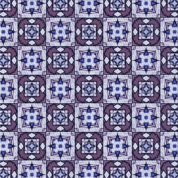 Round Patterned Blue Rug, pat739blu