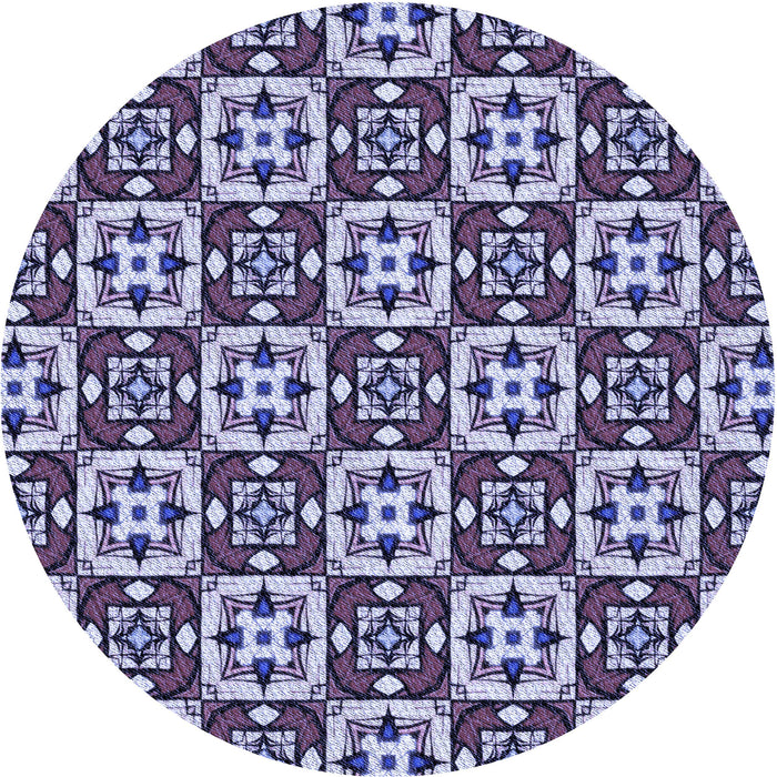 Square Patterned Blue Rug, pat739blu