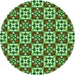 Square Patterned Green Rug, pat739grn