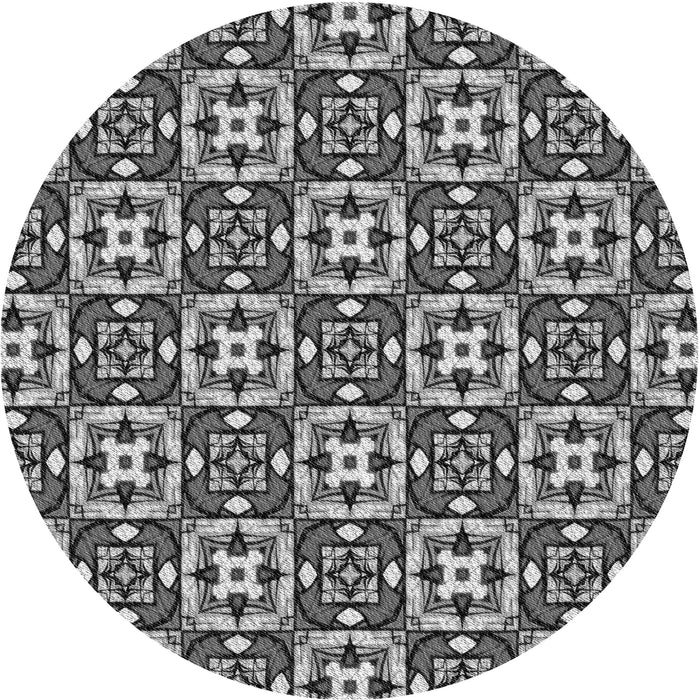 Square Patterned Cloud Gray Rug, pat739gry