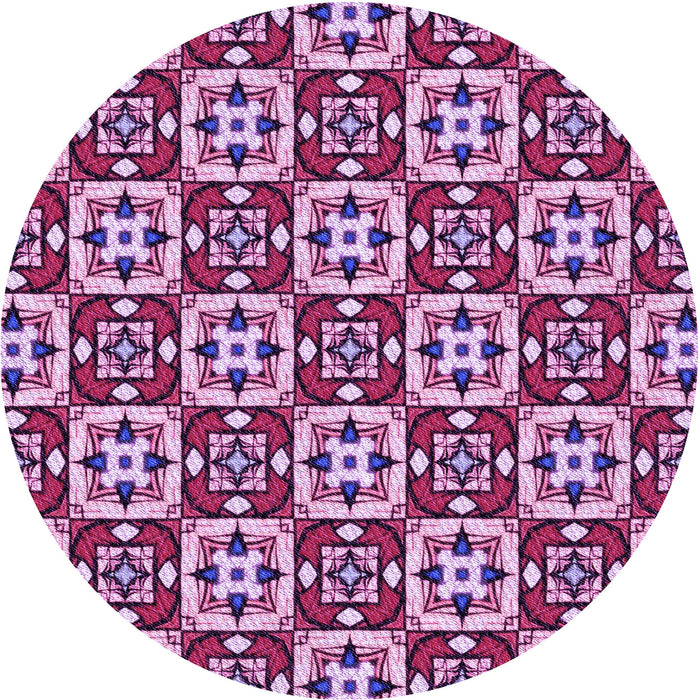 Square Patterned Pastel Purple Pink Rug, pat739pur