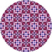 Square Patterned Pastel Purple Pink Rug, pat739pur