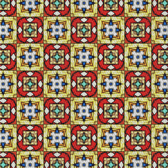 Square Patterned Red Novelty Rug, pat739