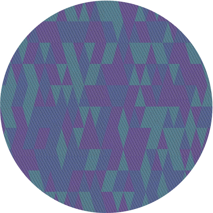 Sideview of Patterned Dark Slate Blue Purple Novelty Rug, pat73