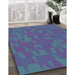 Machine Washable Transitional Dark Slate Blue Purple Rug in a Family Room, wshpat73