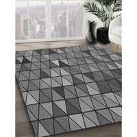 Patterned Gunmetal Gray Rug, pat74gry