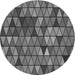 Square Patterned Gunmetal Gray Rug, pat74gry