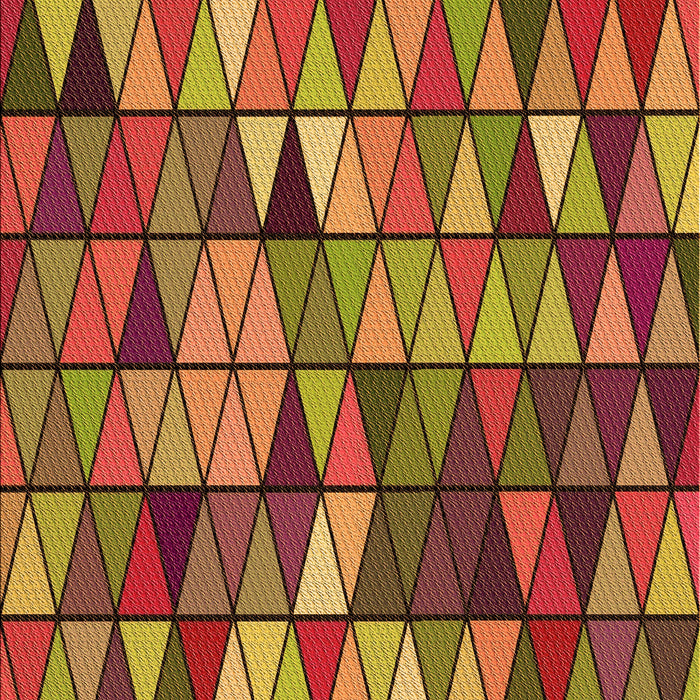 Square Patterned Orange Gold Rug in a Living Room, pat74org