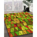 Machine Washable Transitional Pistachio Green Rug in a Family Room, wshpat74yw
