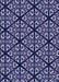 Patterned Night Blue Rug, pat740blu