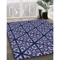 Patterned Night Blue Rug, pat740blu