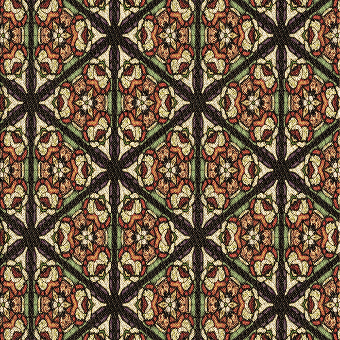 Patterned Red Rug, pat740brn