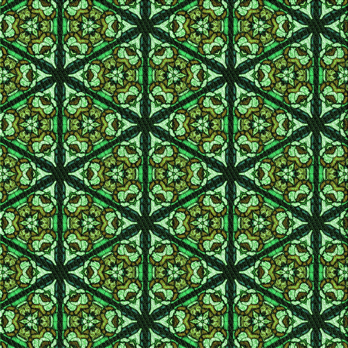 Round Patterned Dark Forest Green Rug, pat740grn