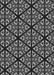 Patterned Midnight Gray Rug, pat740gry
