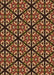 Patterned Bronze Brown Rug, pat740org