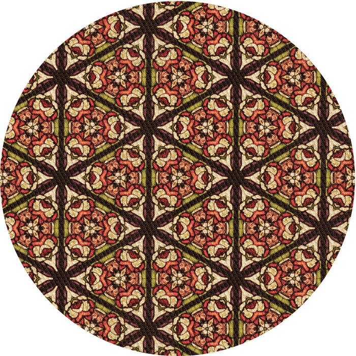 Square Machine Washable Transitional Bronze Brown Rug in a Living Room, wshpat740org