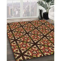 Patterned Bronze Brown Rug, pat740org