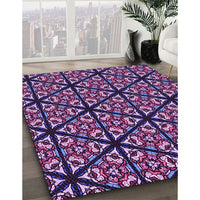Patterned Dark Purple Rug, pat740pur